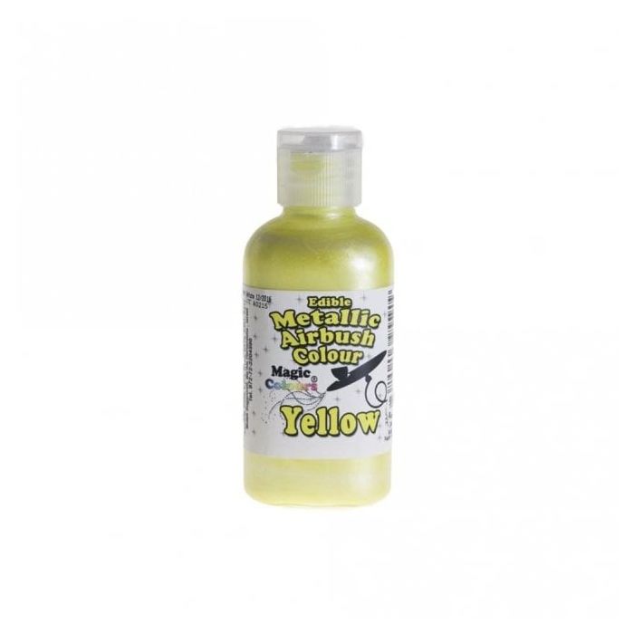 Magic Colours Metallic Airbrush Paint 55 ml - Yellow  Bee's Baked Art  Supplies and Artfully Designed Creations
