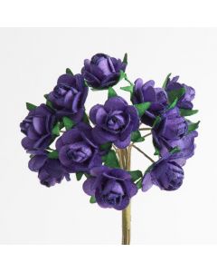 Purple paper tea rose – 144 Pack