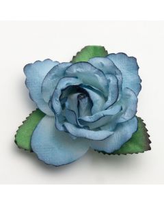 Blue large open rose – 12 Pack