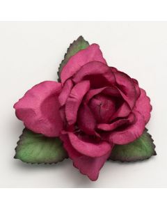 Fuchsia large open rose – 12 Pack