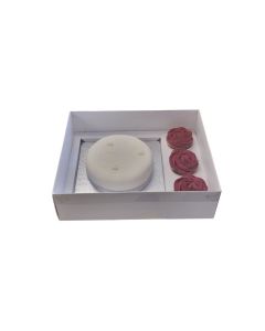 Bento Box with 3 Cupcake and insert for 8" cake board and Clear Lid - 315mm x 250mm x 90 mm 