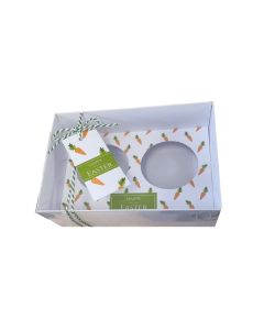 Easter Design Box With 2 Cupcake Insert And Clear Lid - 165mm x 115mm x 70mm