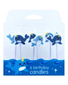 6 Narwhal Candles - Single