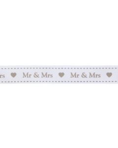 Mr and Mrs Ribbon Retail Pack 13mm x 2m