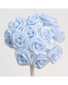 Pale blue ribbon rose – 144 Pack