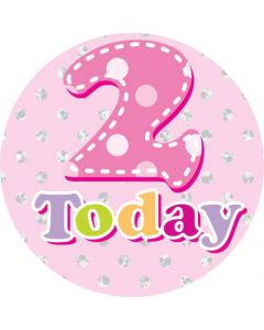 2 Today Pink Kaleidoscope - Jumbo Badge