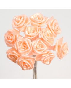Peach ribbon rose – 144 Pack