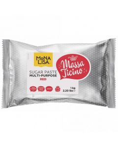 Massa Ticino By Mona Lisa - Red Sugarpaste 1kg 