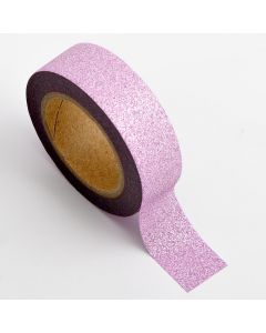 AT006 - Adhesive Washi Tape – Glitter – Pink 15mm x 10m