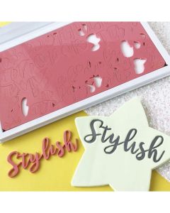 SWEET STAMP  Stylish Letters Embossing Set of 2
