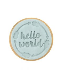 Sweet Stamp 'Hello World' Cookie/Cupcake Embosser