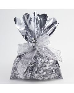 Clear Fronted Silver Foil Gift Bags (pack of 50)