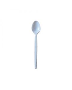 White Plastic Dessert Spoons x 100