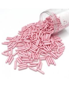 Happy Sprinkles Pearlescent Pink Rod Sprinkles - 90g