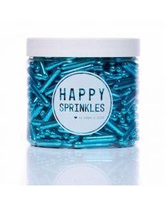 Happy Sprinkles Metallic Blue Rods - 90g