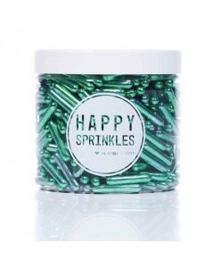 Happy Sprinkles Metallic Green Rods - 90g