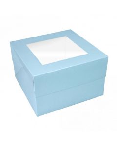 Baby Blue Cake Box With Window - 6 Inch 