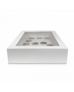 Number 1 - Holds 12 - White Cupcake Box