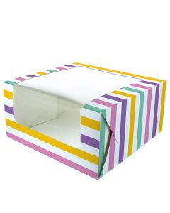 Bold Stripes Cake Box - 10" X 5" (Single)