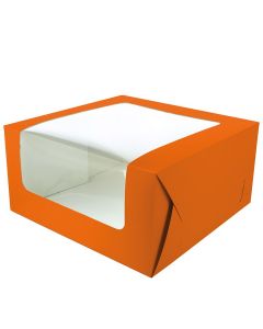 Brights Tangerine Cake Box - 10" X 5" (Single)