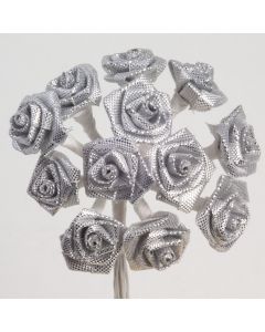 Silver ribbon rose – 144 Pack