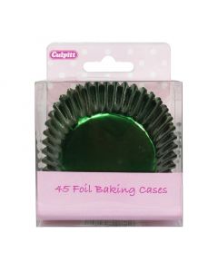 Green Foil Cupcake Baking Cases - pack of 45