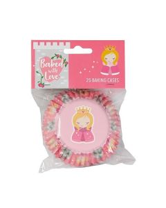 Baked With Love Princess Foil Baking Cases - 25 Cases 