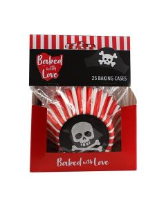 Baked With Love Pirate Foil Baking Cases - 25 Cases 