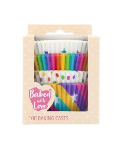 Baked With Love Rainbow Baking Cases - Pack of 100