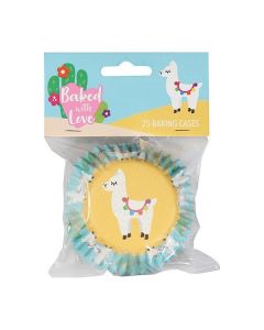 Baked With Love Llama Foil Baking Cases - Pack of 25