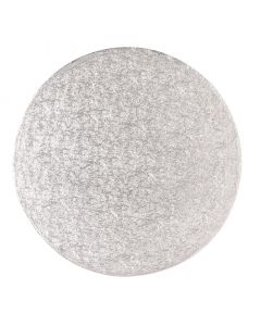 3" Single Round Thick Cake Cards Silver (Single)