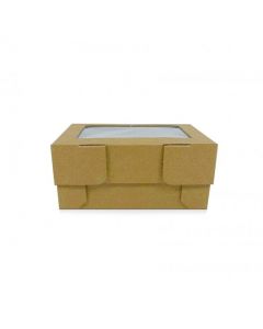 Brown Treat Box with Biodegradable Window - 6" x 4"