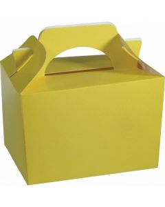 Canary Yellow Cake And Sweet Box With Handle (Pack of 5)