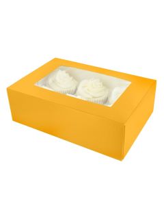 6 Cupcake Box - Brights-Sunflower   (Pack of 2)