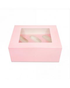 6 Cupcake Box Baby Pink (Pack of 5)