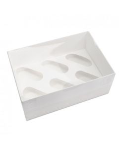 6 Cupcake Box With Full Clear Lid (Pack Of 2)