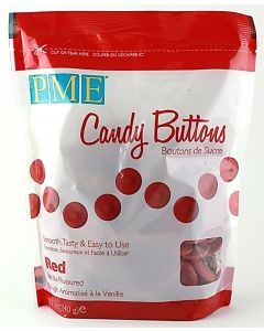 PME Red Candy Buttons: Vanilla Flavoured (12oz)