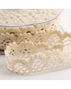 Cream Cotton Lace Scalloped Edge – 15mm x 10M