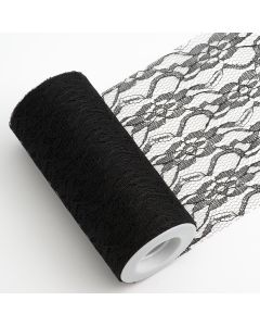 Black lace on a roll – 15cm x 10m
