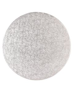 8" Round Silver Cake Board in 5mm Thick  (Pack of 5) 