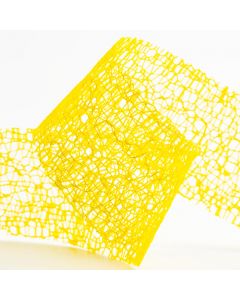 Yellow Deco Web Ribbon - 38mm x 20m 