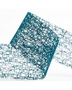 Teal Deco Web Ribbon - 38mm x 20m 