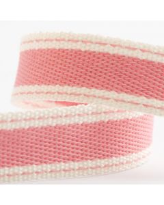 Rose Pink Cotton Twill Ribbon - 15mm x 10M 