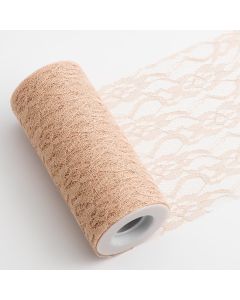 Deep Cream lace on a roll – 15cm x 10m
