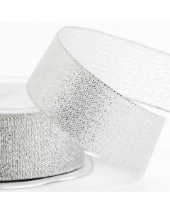 Silver Lurex Ribbon - 25 Metres 