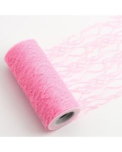 Pink lace on a roll – 15cm x 10m