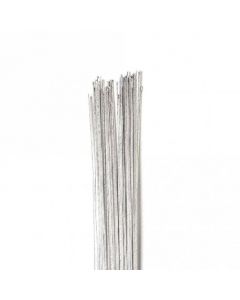 Hamilworth Silver Metallic Florist Wires: 22 Gauge (Pack of 25)