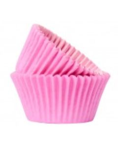 Pink Plain Printed Muffin Cases - (50 Pack)