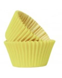Yellow Plain Printed Muffin Cases - (50 Pack) 