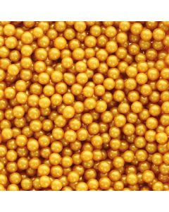 Culpitt Select Edible Pearls 4mm - Gold (500g) (Packaging Slightly Ripped)